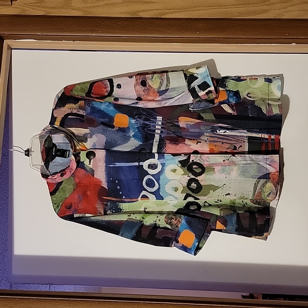 3/4 sleeve multi colored top